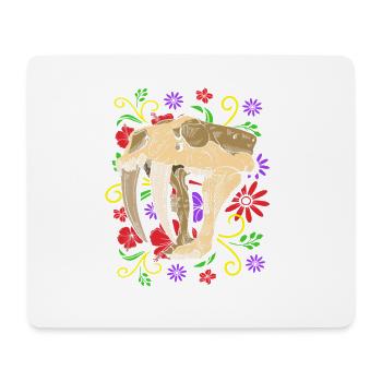 Prehistoric saber-toothed tiger - Mouse Pad (horizontal) - white - Front