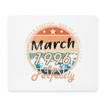 Geburtstag März 1996 - Mousepad (Querformat) - Weiß - Vorne