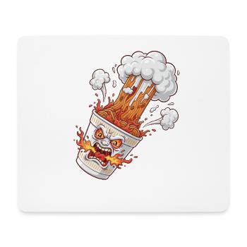Fire Ramen Mug with Face - Mouse Pad (horizontal) - white - Front