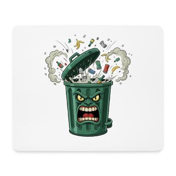 Angry Trash Can Chaos - Mouse Pad (horizontal) - white - Front