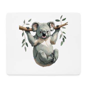 Koala on a branch – Green dream - Mouse Pad (horizontal) - white - Front