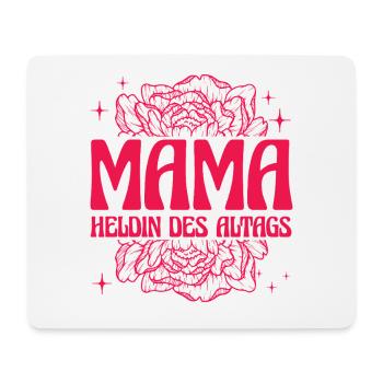 Mom Heroine of Everyday Retro Floral Design - Mouse Pad (horizontal) - white - Front