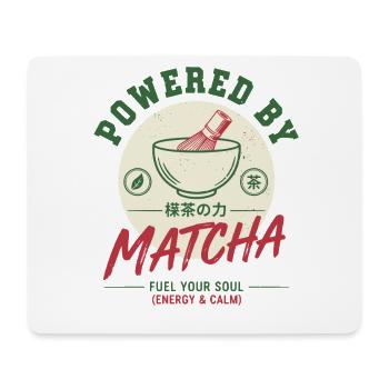 Powered By Matcha Fuel Your Soul Energy And Calm - Mousepad (Querformat) - Weiß - Vorne