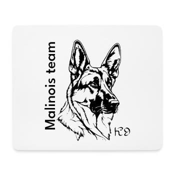 Malinois-Team - Mousepad (Querformat) - Weiß - Vorne