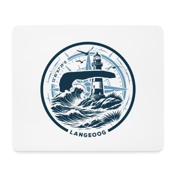 Langeoog | When the Island Calls - Waves North Sea - Mouse Pad (horizontal) - white - Front