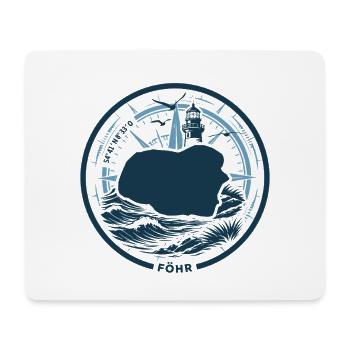 Föhr | When the Island Calls - Waves North Sea - Mouse Pad (horizontal) - white - Front