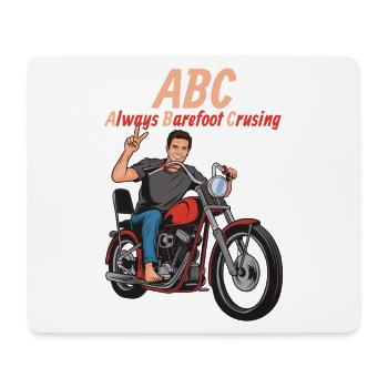 ABC Toujours Motocycliste Pieds Nus - Tapis de souris (format paysage) - blanc - Devant