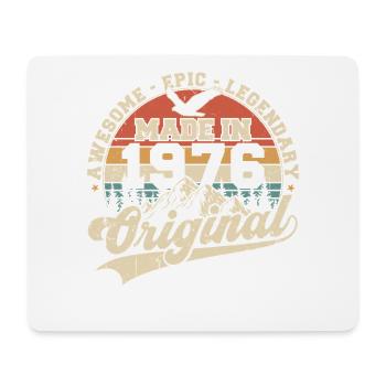 Cadeau d’anniversaire vintage original de 1976 - Tapis de souris (format paysage) - blanc - Devant