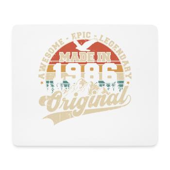 Cadeau d’anniversaire vintage original de 1986 - Tapis de souris (format paysage) - blanc - Devant