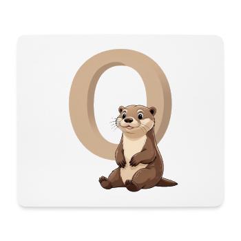 Otter et Big O Design - Tapis de souris (format paysage) - blanc - Devant