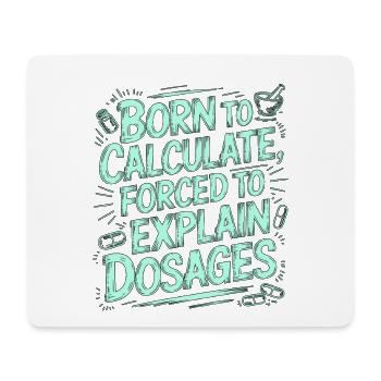 Hospital Pharmacist Born To Calculate Acute Care - Mouse Pad (horizontal) - white - Front