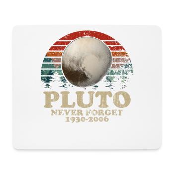 Never Forget Pluto Vintage Retro Space Design - Mousepad (Querformat) - Weiß - Vorne