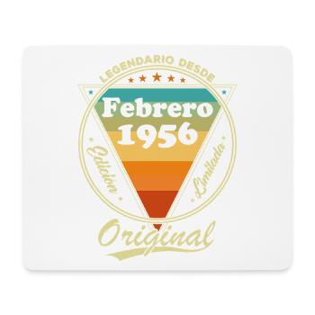 Cadeau d’anniversaire rétro vintage de février 1956 - Tapis de souris (format paysage) - blanc - Devant