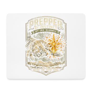 Abri survivaliste Prepper Eau de feu - Tapis de souris (format paysage) - blanc - Devant