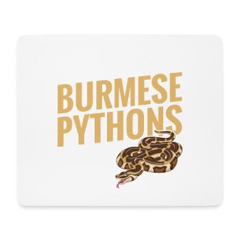 Python birman Stuff Reptile Foos Propriétaire de serpent - Tapis de souris (format paysage) - blanc - Devant
