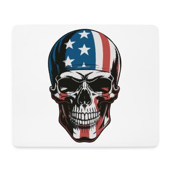 USA Totenkopf - Patriot Skull Design - Mouse Pad (horizontal) - white - Front