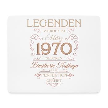 Cadeau d’anniversaire pour le 56e anniversaire Rétro vintage des années 1970 - Tapis de souris (format paysage) - blanc - Devant