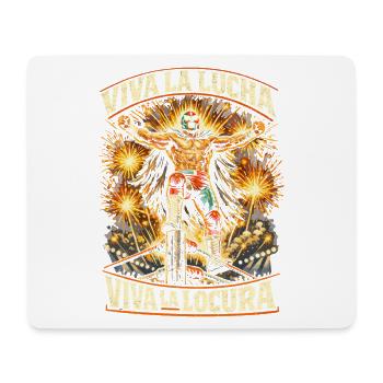 Lucha Libre Luchador Viva La Lucha Locura - Mousepad (Querformat) - Weiß - Vorne