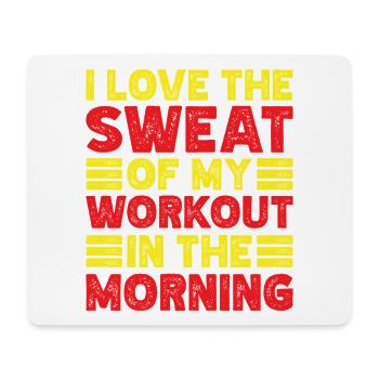 Motivation fitness Les bodybuilders adorent la sueur - Tapis de souris (format paysage) - blanc - Devant