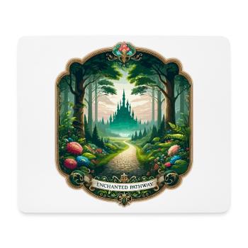 Chemin enchanté vers le château - Tapis de souris (format paysage) - blanc - Devant