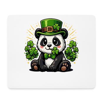  St Patricks Day Panda Bear Leprechaun Hat - Mouse Pad (horizontal) - white - Front