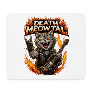 Death Meowtal Rock Inferno - Mouse Pad (horizontal) - white - Front