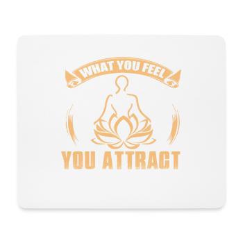 Ce que vous sentez attirer Yoga méditation Art Tee - Tapis de souris (format paysage) - blanc - Devant