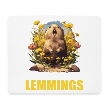 Lemmings Lemming - Mouse Pad (horizontal) - white - Front