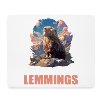 Lemmings Lemming - Mouse Pad (horizontal) - white - Front