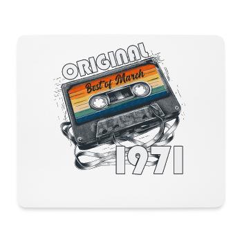 55. Geburtstag Geschenk Mann Frau März 1971 - Mousepad (Querformat) - Weiß - Vorne
