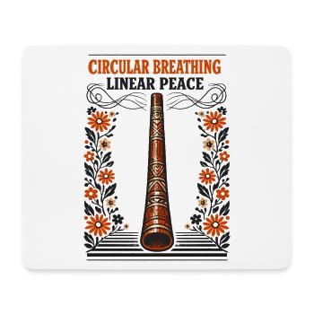 Circular breathing, inner peace | Didgeridoo - Mouse Pad (horizontal) - white - Front
