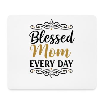 Cadeau maman tous les jours - Tapis de souris (format paysage) - blanc - Devant