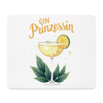 Gin Prinzessin – Queen of Gin & Tonic - Mousepad (Querformat) - Weiß - Vorne