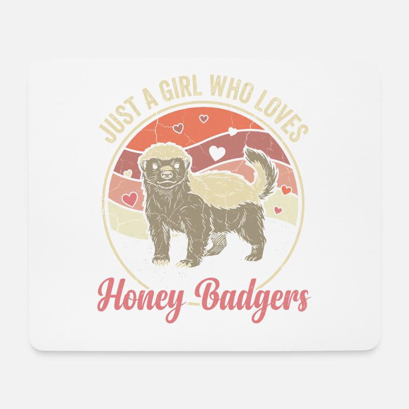 Bare en pige, der elsker honninggrævlinge. - Musemåtte (tværformat) - hvid