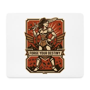 Femme guerrière avec épée et lettres - Tapis de souris (format paysage) - blanc - Devant