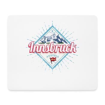 Souvenir vintage d’Innsbruck, Tyrol, Autriche des Alpes - Tapis de souris (format paysage) - blanc - Devant