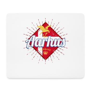 Aarhus City Denmark Retro Seagull Vintage Souvenir - Mouse Pad (horizontal) - white - Front