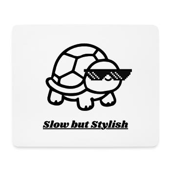 Lunettes de soleil Pixel Turtle Look Cool - Tapis de souris (format paysage) - blanc - Devant