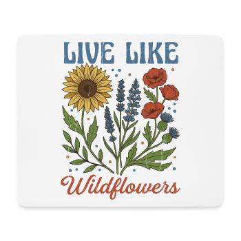 Floral Statement Shirt for Nature Lovers - Mouse Pad (horizontal) - white - Front