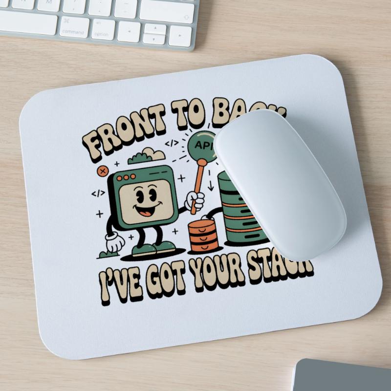 From Front to Back: Full Stack Developers Mouse Pad (horizontal)