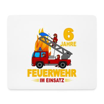 Pompiers 6 ans d’action - Tapis de souris (format paysage) - blanc - Devant