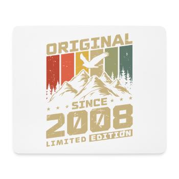 Cadeau d’anniversaire vintage original 2008 - Tapis de souris (format paysage) - blanc - Devant