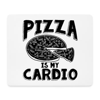 La pizza, c’est du cardio - Tapis de souris (format paysage) - blanc - Devant