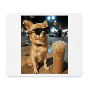 Chihuahua Night Coffee Style - Mouse Pad (horizontal) - white - Front