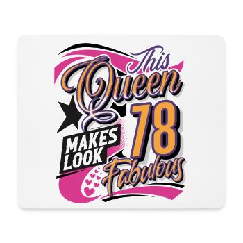 78. Geburtstag Queen - Mousepad (Querformat) - Weiß - Vorne