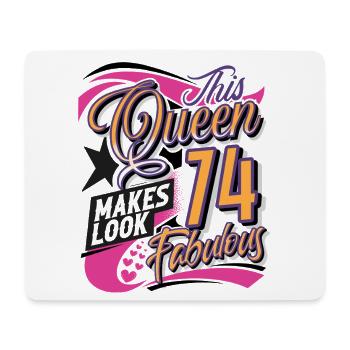 74. Geburtstag Queen - Mousepad (Querformat) - Weiß - Vorne