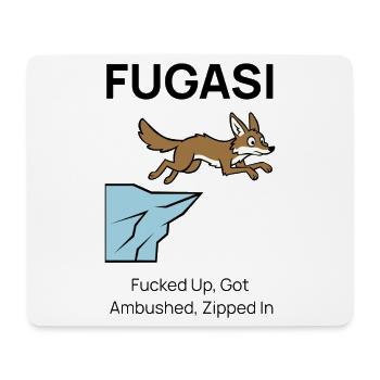 FUGASI : Fox dans une situation délicate. - Tapis de souris (format paysage) - blanc - Devant