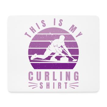 This is my Curling Shirt Retro Vintage Style - Mouse Pad (horizontal) - white - Front