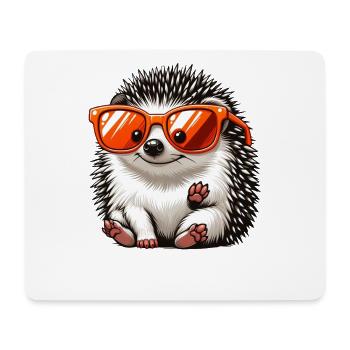 Igel Mit Sonnenbrille Igel Sarkasmus Tierliebhaber - Mousepad (Querformat) - Weiß - Vorne