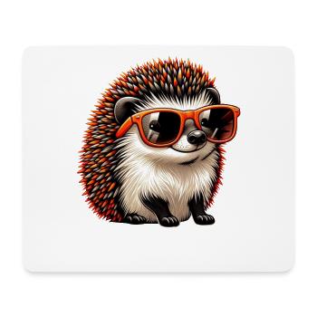 Igel Mit Sonnenbrille Igel Sarkasmus Tierliebhaber - Mousepad (Querformat) - Weiß - Vorne